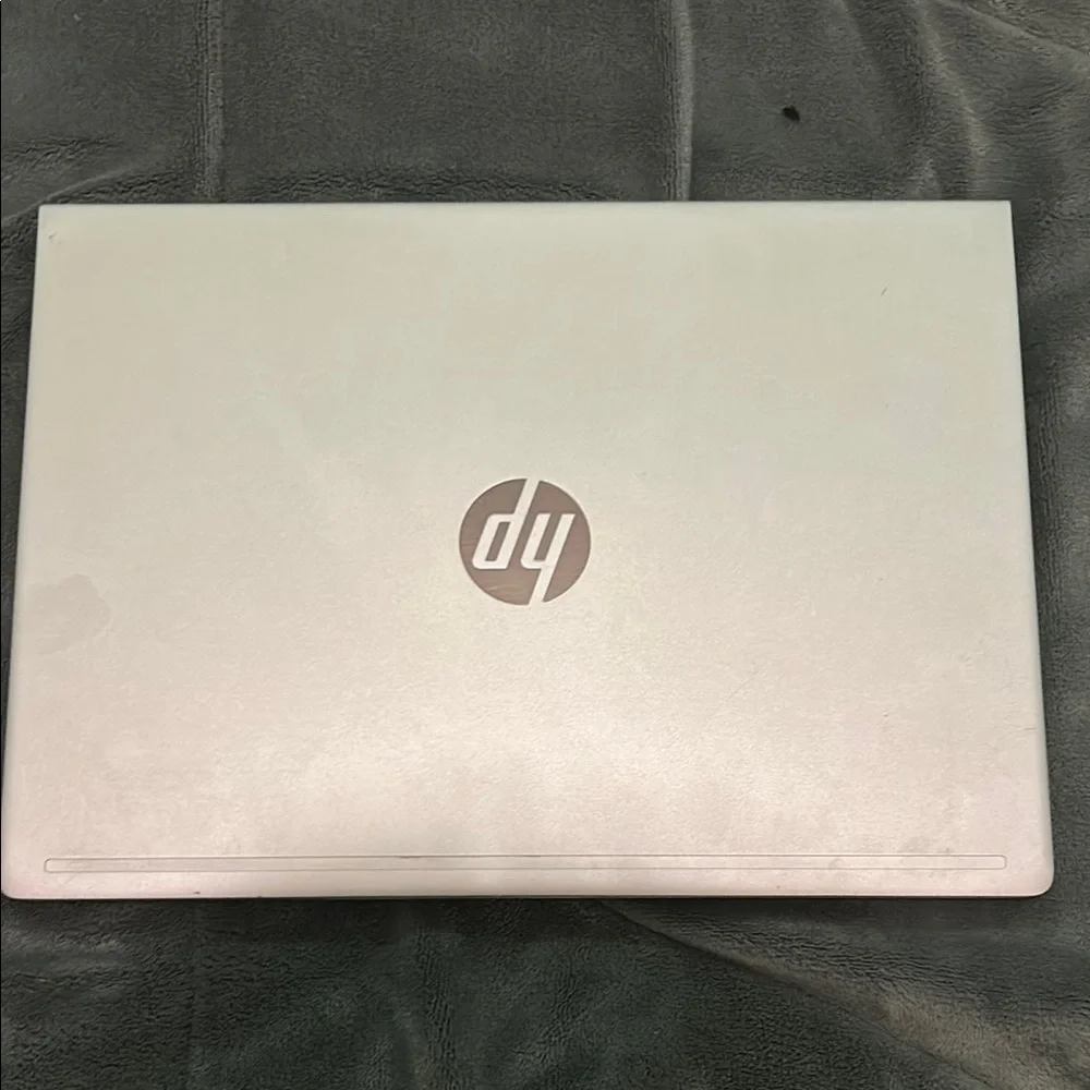 HP Silver Laptop with Sleek Design and Modern Slim Profile
